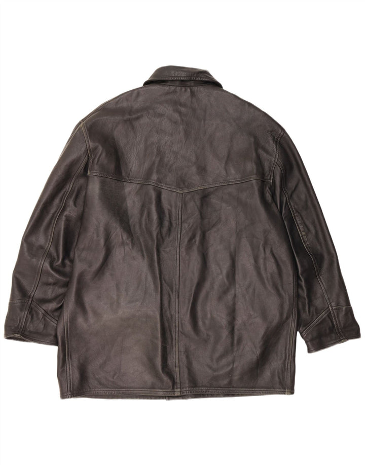 Jachetă de piele pentru bărbați VINTAGE UK 42 XL din piele neagră