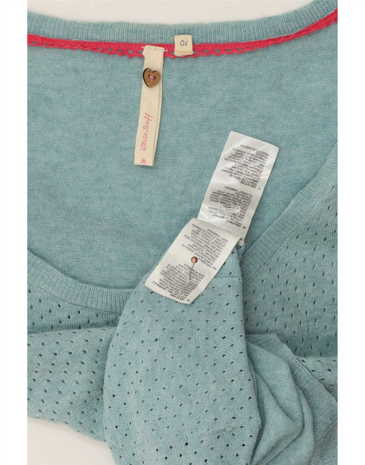 Pulover cardigan pentru femei White Stuff UK 10 Bumbac albastru mic