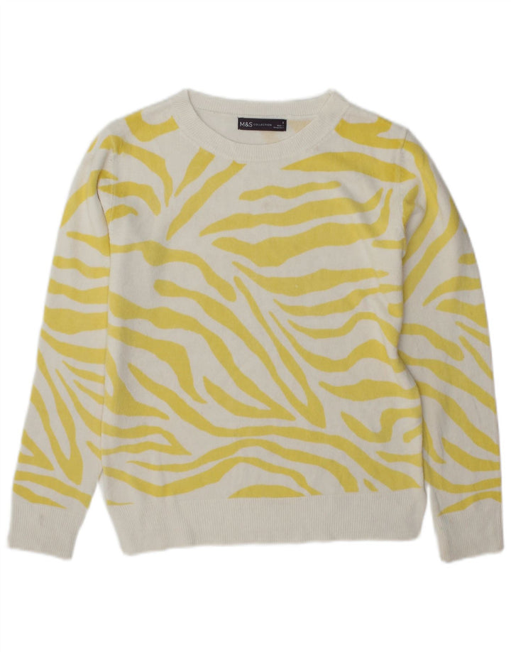 Pulover pentru femei Marks & Spencer, cu gât de barcă, UK 8 Mic Galben