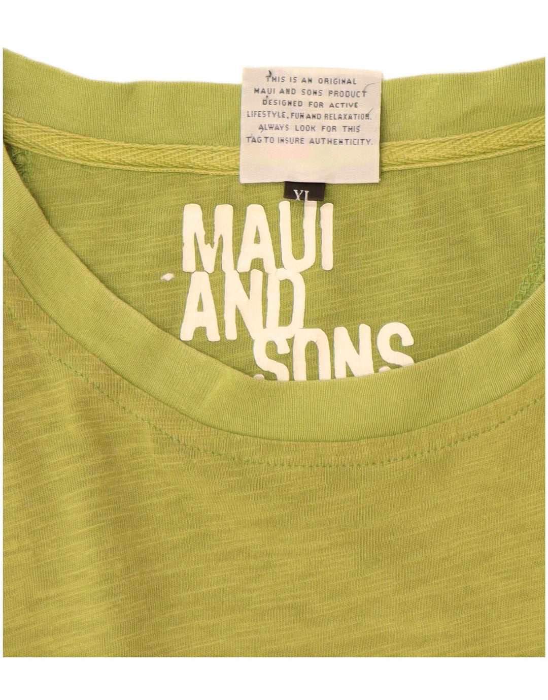 Tricou MAUI AND SONS pentru femei, UK 18 XL, bumbac cu pete verde