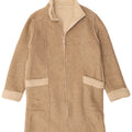 Pardesiu supradimensionat pentru femei Marks & Spencer Sherpa UK 10 Mic Bej cu pete