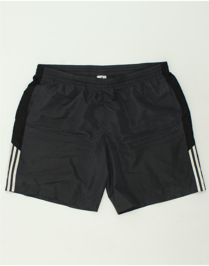 ADIDAS Mens Sport Shorts 2XL Grey Polyester Vintage Adidas and Second-Hand Adidas from Messina Hembry 