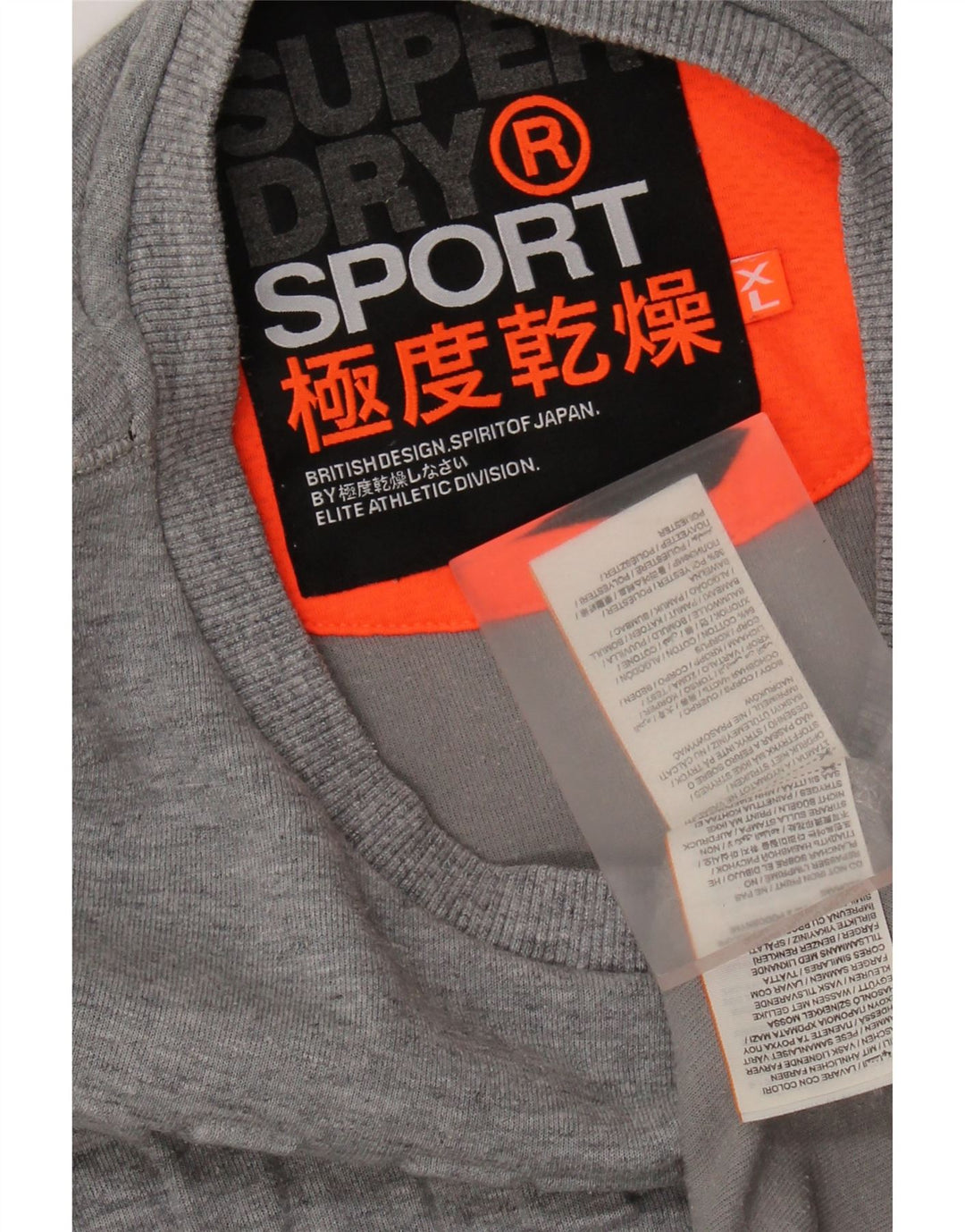 SUPERDRY Hanorac grafic pentru bărbați Pulover XL, bumbac cu pete gri