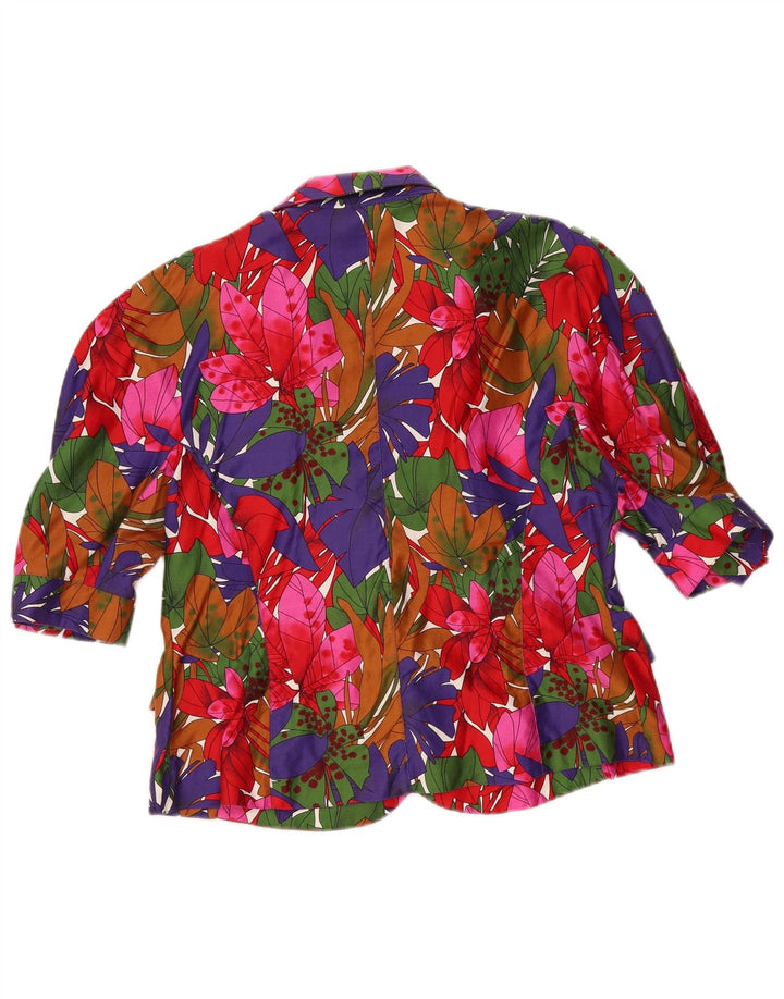 Michael H. Sacou blazer pentru femei cu 1 nasture US 16 2XL Multicolor Floral