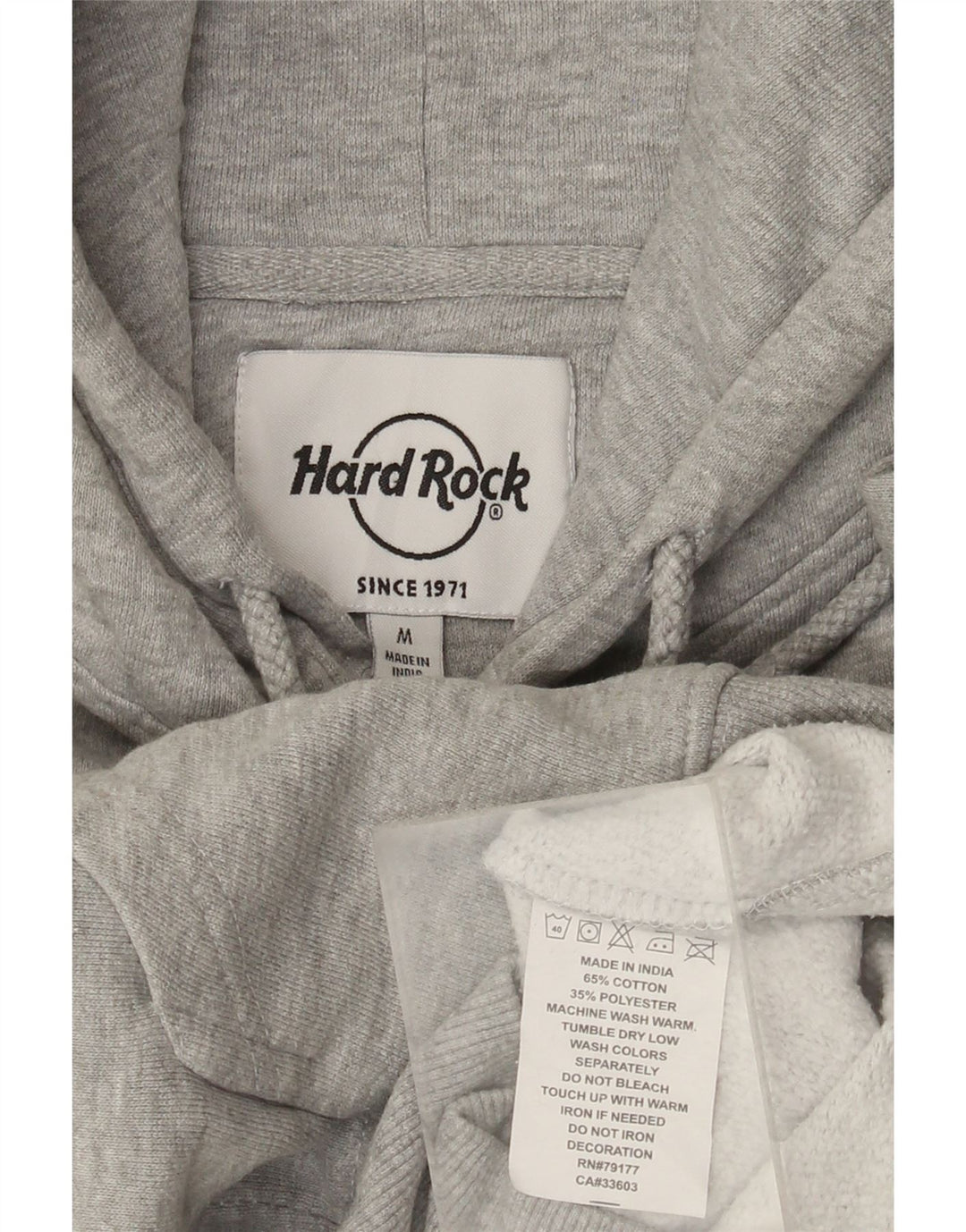 Hard Rock Cafe pentru bărbați Brussels Distressed Hoodie Jumper Medium Gri Pete