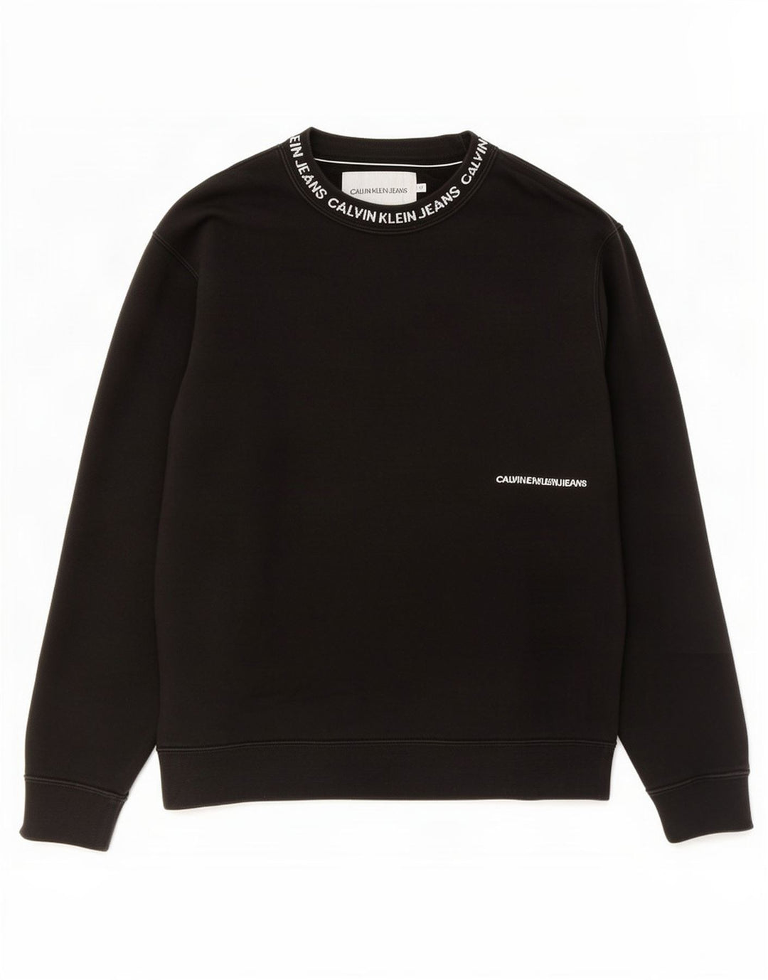 Hanorac grafic pentru bărbați Calvin Klein Jeans Jumper Bumbac mediu negru