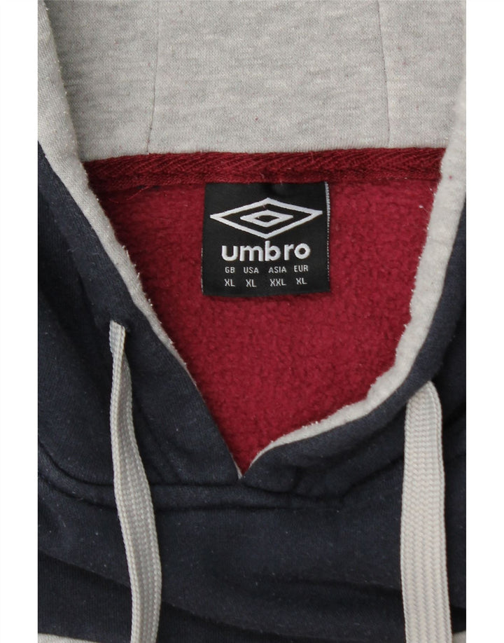 UMBRO Pulover cu glugă pentru bărbați, XL, burgundă, bumbac color bloc