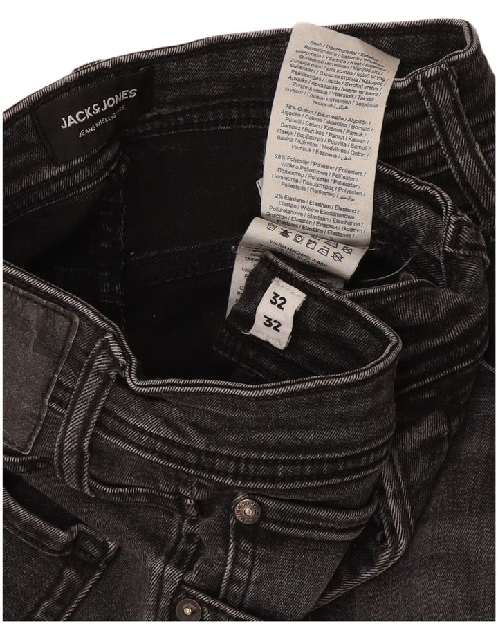 Blugi Jack & Jones GLENN Slim pentru bărbați W32 L32 bumbac gri