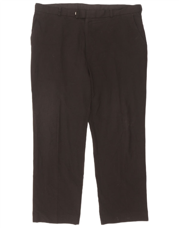 Pantaloni drepți croiți pentru bărbați Marks & Spencer L40 L31 negri
