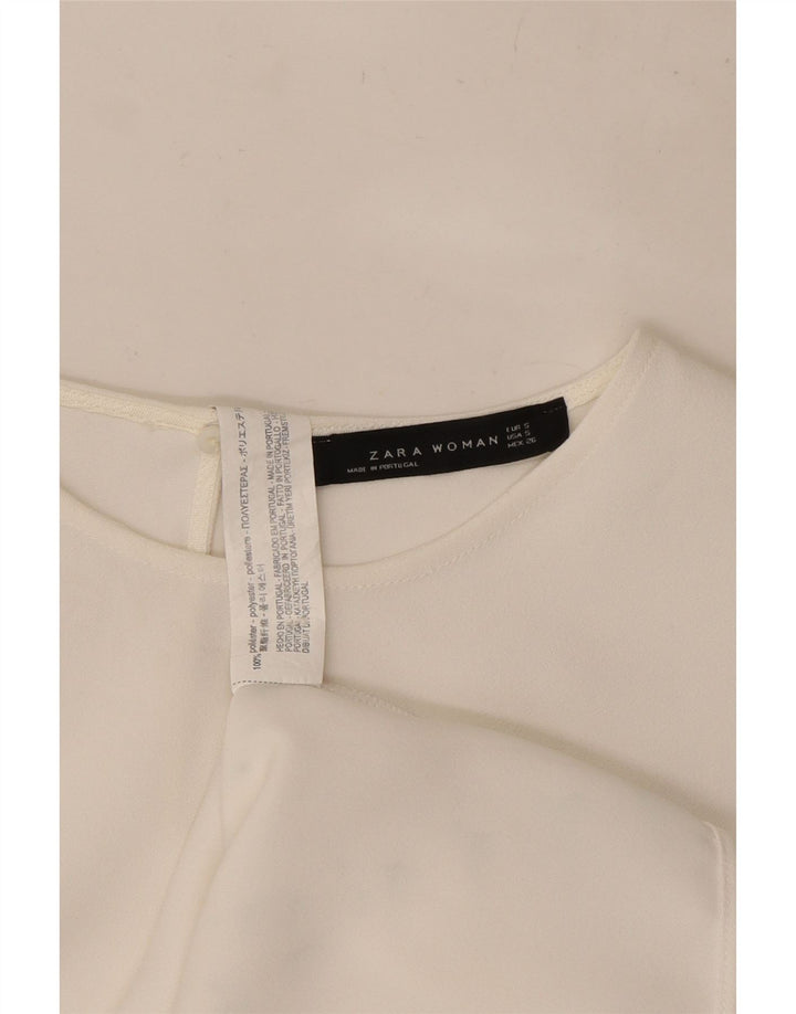 Bluză supradimensionată pentru femei Batwing Zara UK 10 Poliester alb mic