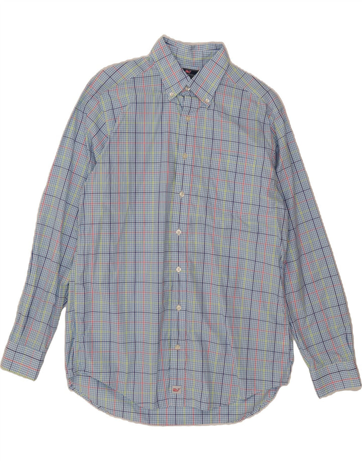 VINEYARD VINES Mens Shirt Large Blue Check Cotton Vintage Vineyard Vines and Second-Hand Vineyard Vines from Messina Hembry 