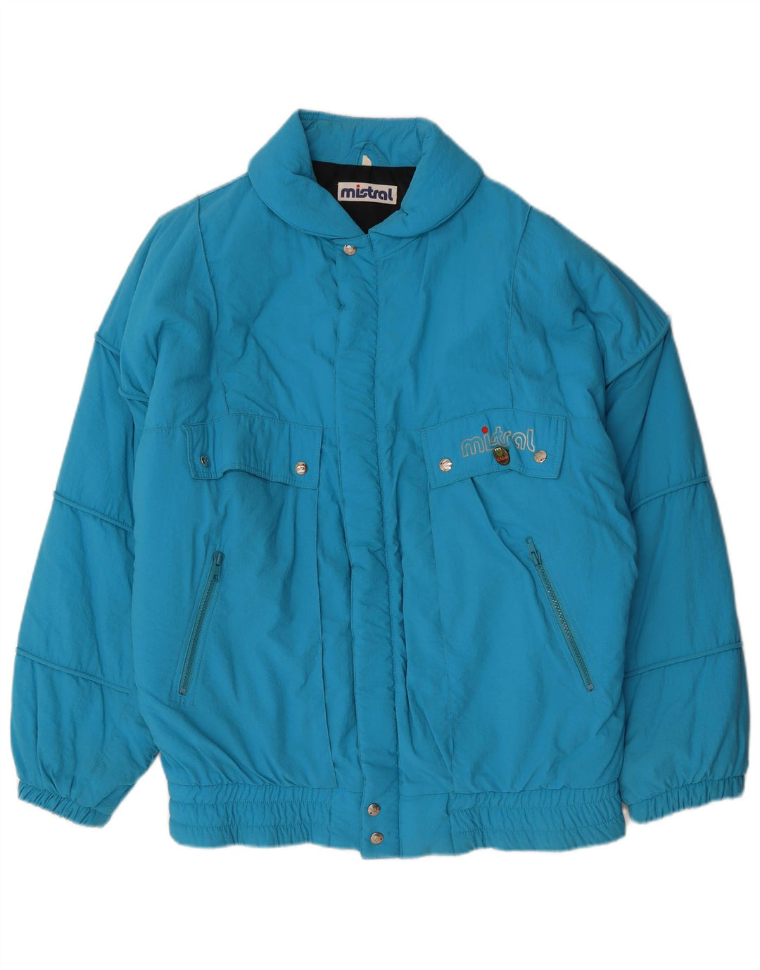 MISTRAL Jachetă căptușită pentru bărbați cu grafică largi UK 40 Poliamidă mare albastră