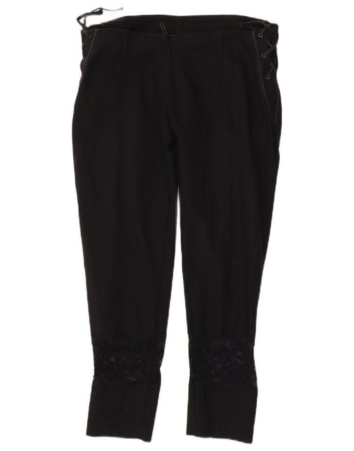 Pantaloni slim cropped vintage pentru femei L34 L25 negri