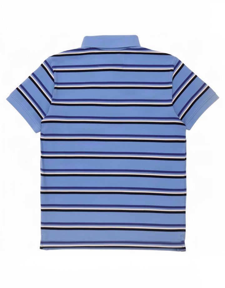 Crew Clothing Tricou polo pentru bărbați, bumbac cu dungi albastre medii