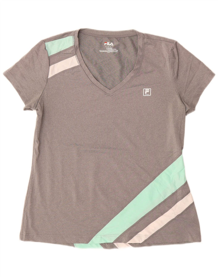 Tricou FILA pentru damă, UK 14, mare, gri Colorblock