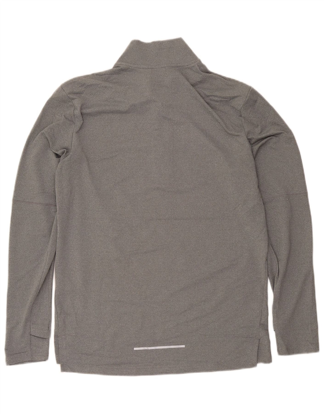 Top cu mânecă lungă pentru bărbați Dri Fit, cu fermoar, poliester, gri mediu