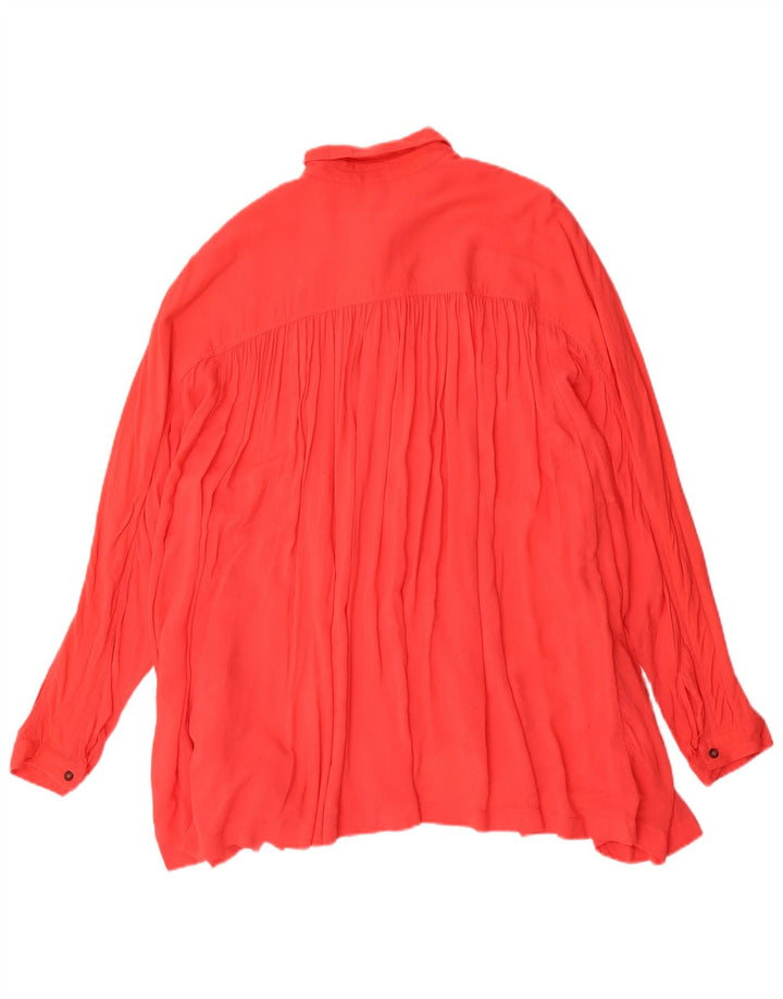 Rochie cămașă tip pulover pentru femei vintage UK 10 Spandex roșu mic