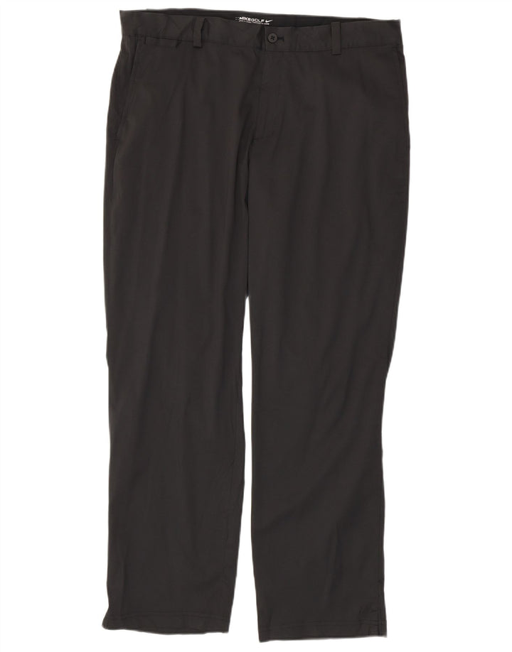 Pantaloni chino Dri Fit drepti pentru bărbați Nike W35 L30 Poliester negru