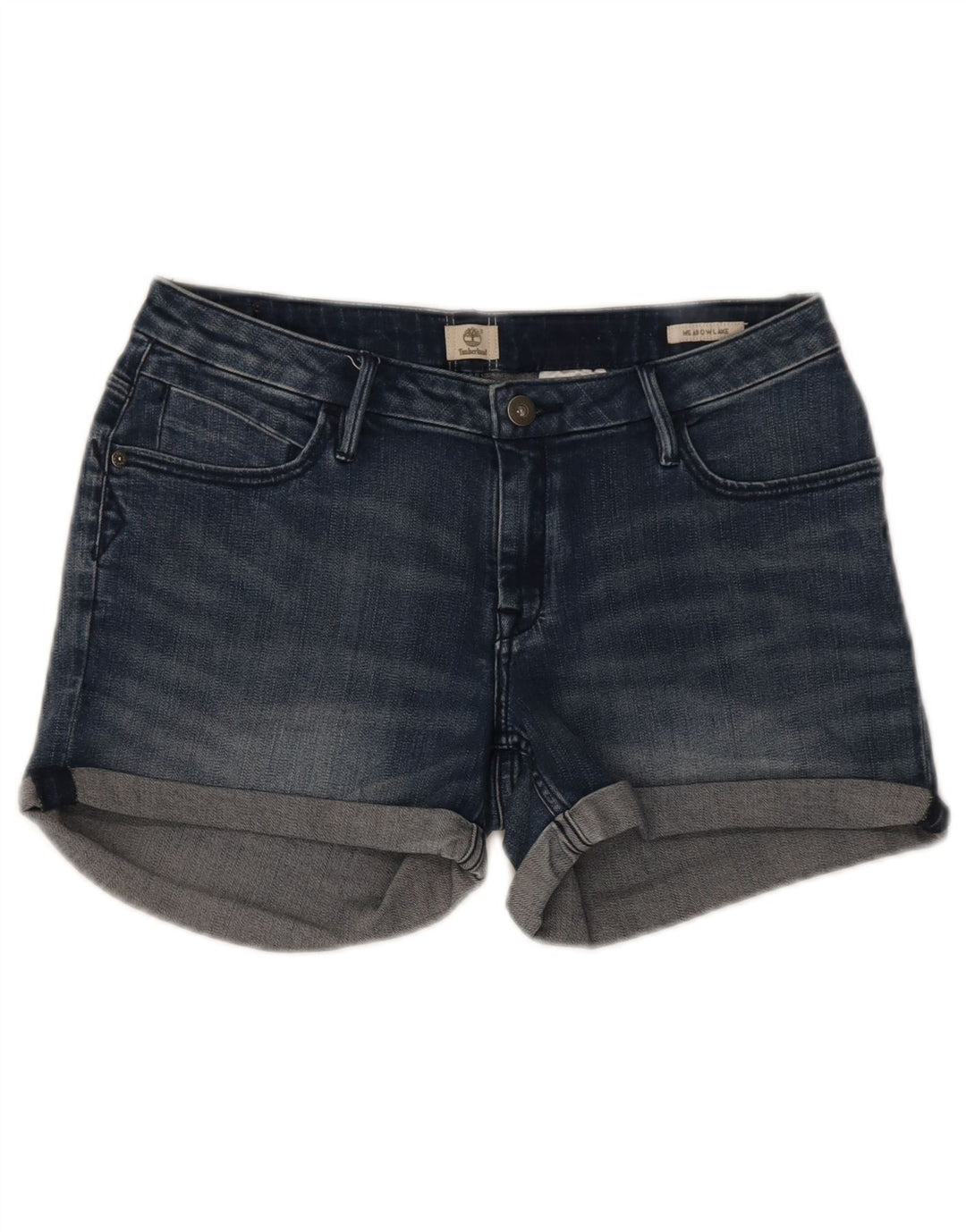 Pantaloni scurți din denim Timberland pentru femei W29, bumbac albastru bleumarin mediu