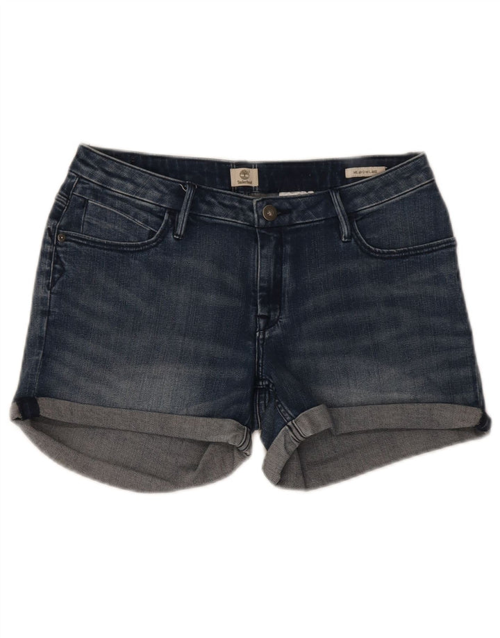 Pantaloni scurți din denim Timberland pentru femei W29, bumbac albastru bleumarin mediu