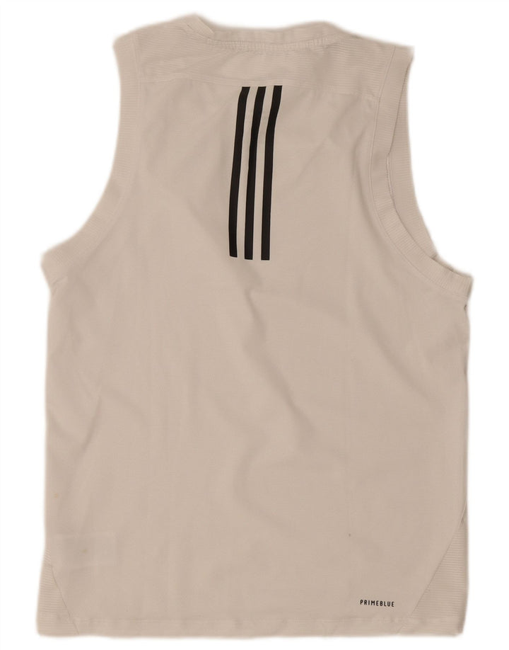 Vestă pentru bărbați Adidas Top mic, alb, poliester