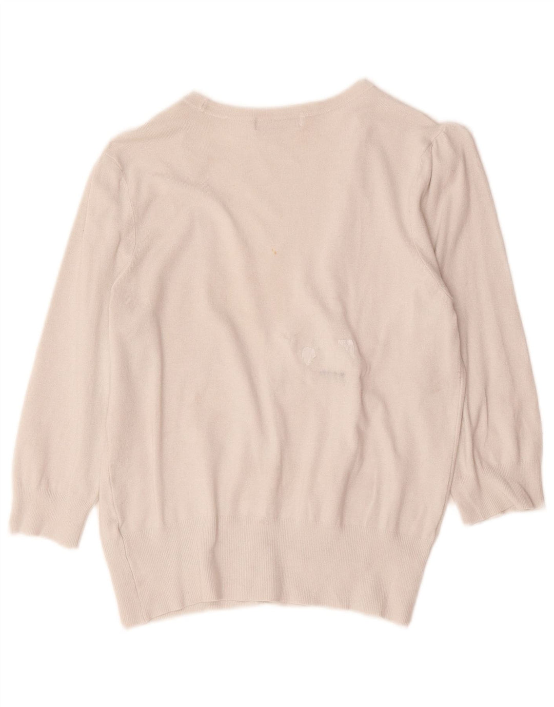 Pulover cardigan cu mâneci 3/4 pentru femei Marks & Spencer UK 14 Medium Off White