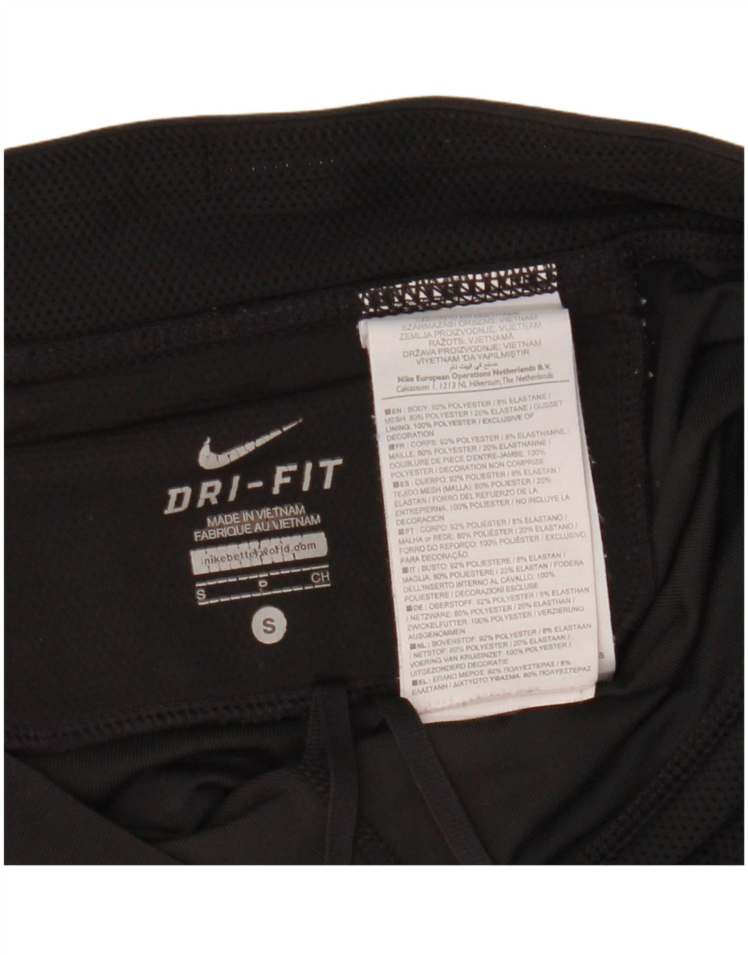 Pantaloni scurti sport NIKE Dri Fit pentru femei UK 10 Poliester negru mic