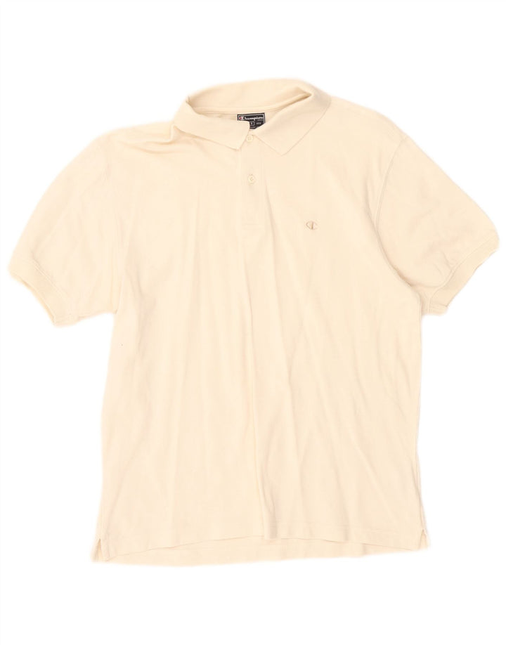 Tricou polo Champion pentru bărbați, mic din bumbac alb