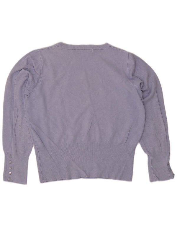 Pulover pentru femei Marks & Spencer Crop Boat Gâtul UK 10 Small Blue