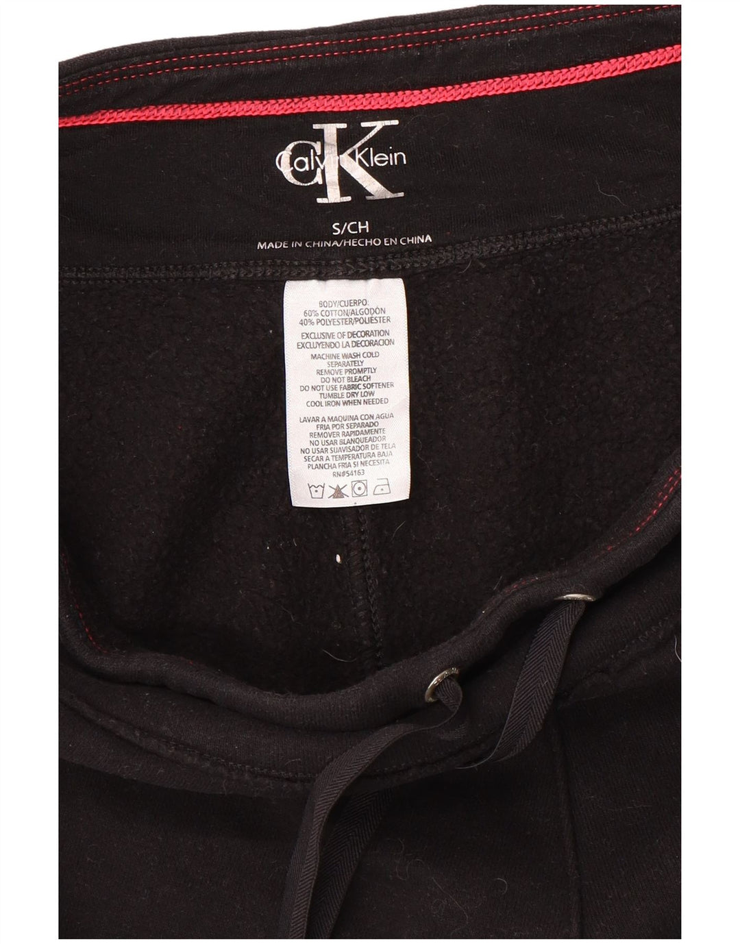 CALVIN KLEIN Pantaloni de trening grafic pentru femei Pantaloni de jogging UK 10 Small Black