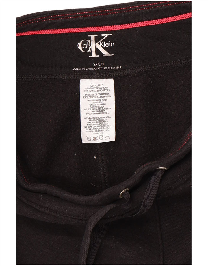 CALVIN KLEIN Pantaloni de trening grafic pentru femei Pantaloni de jogging UK 10 Small Black