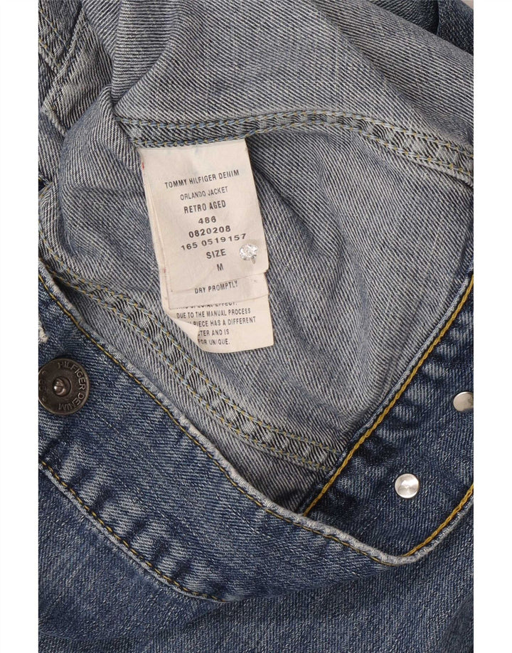 Jachetă de denim pentru femei Tommy Hilfiger UK 12, bumbac albastru mediu