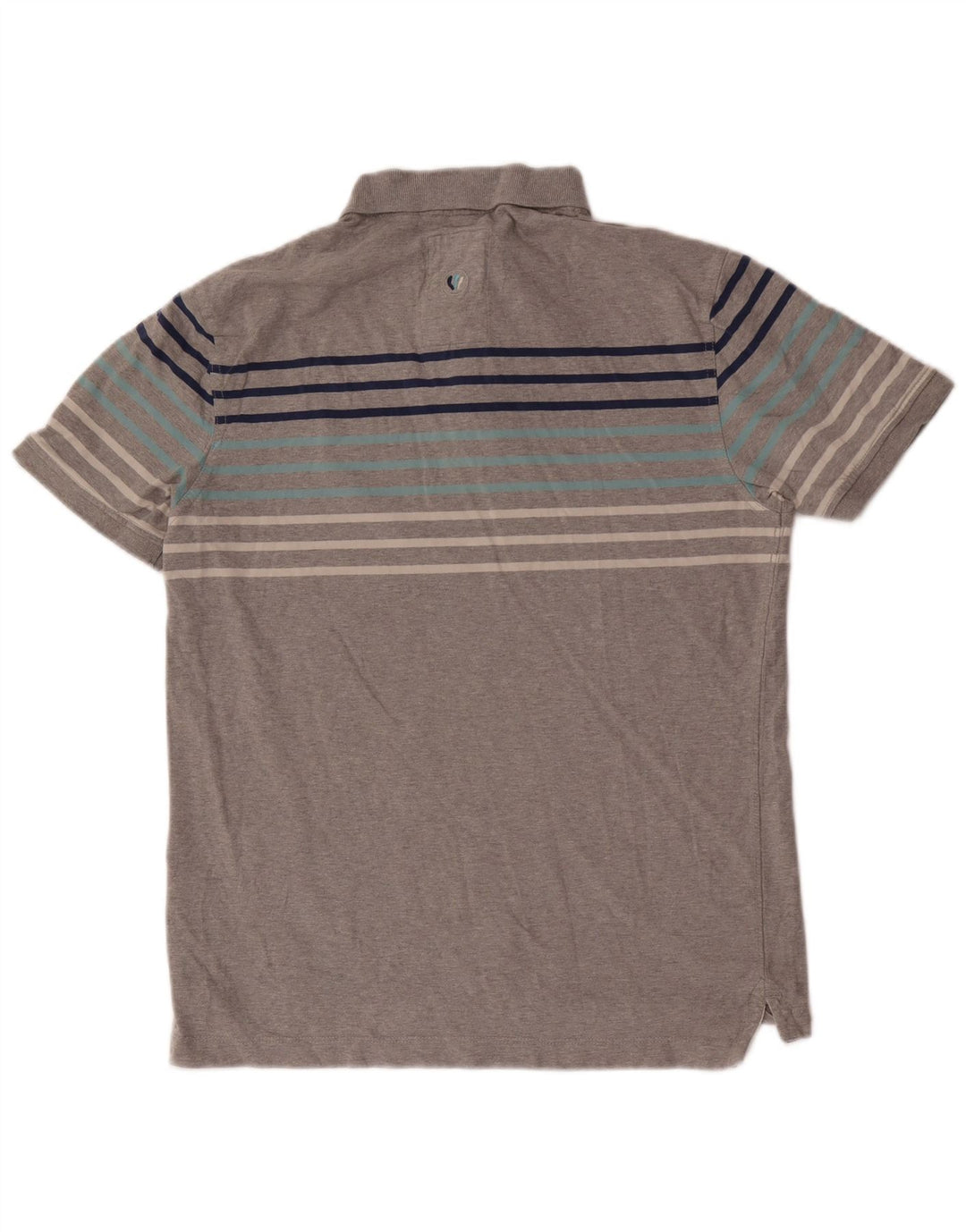 Tricou polo pentru bărbați Fat Face, bumbac cu dungi gri mediu
