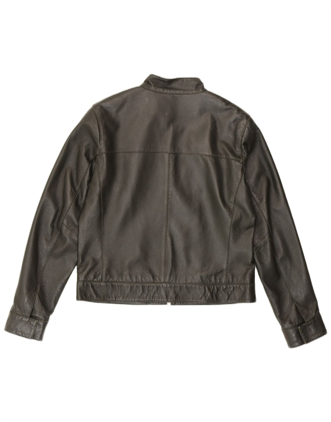 Jachetă de piele pentru femei HELLINE UK 14, piele verde medie