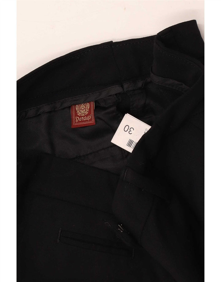 Dondup Pantaloni de costum crop pentru femei L30 L24 Viscoză neagră