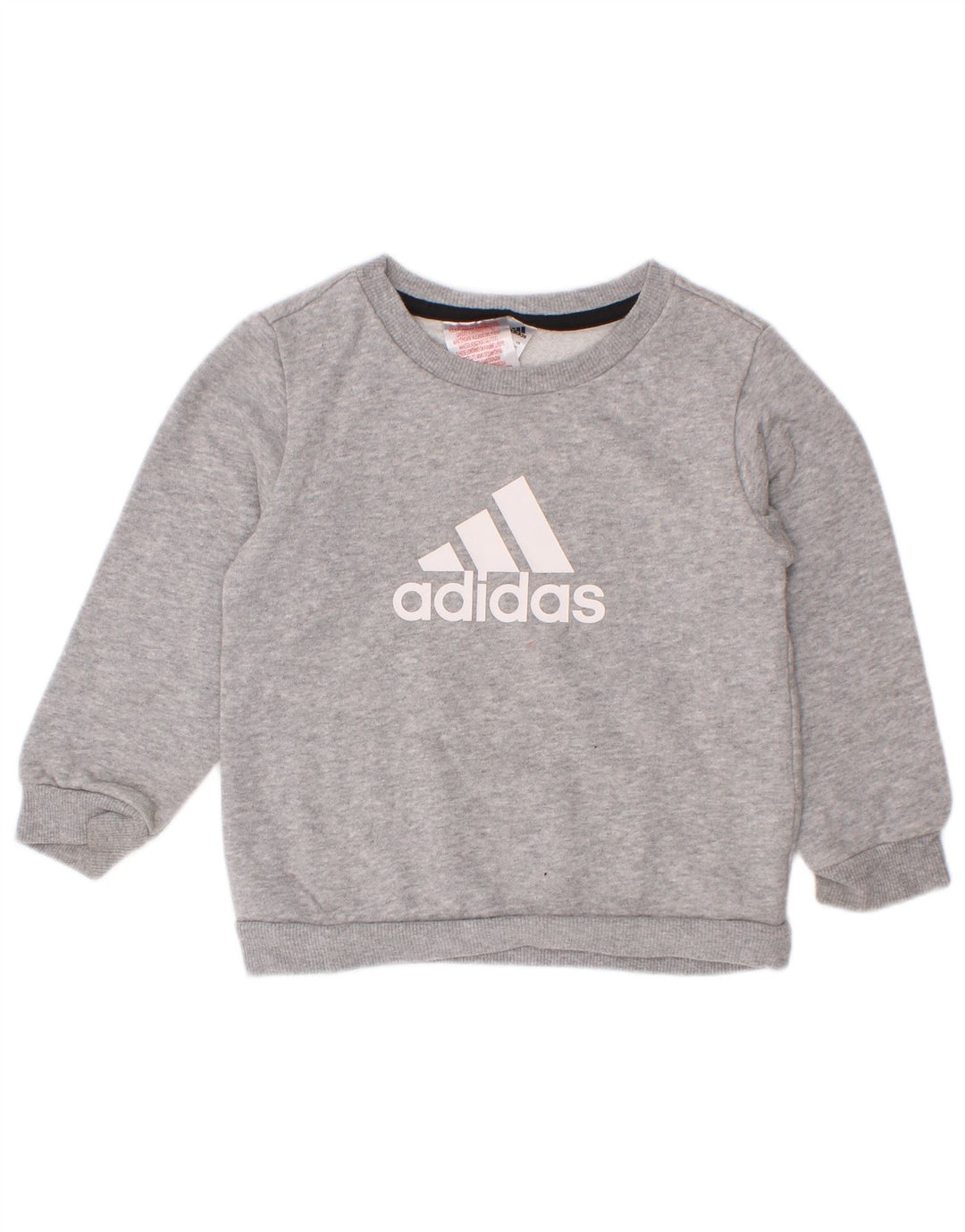 Pulover cu grafic pentru băieți Adidas, 2-3 ani, bumbac cu pete gri
