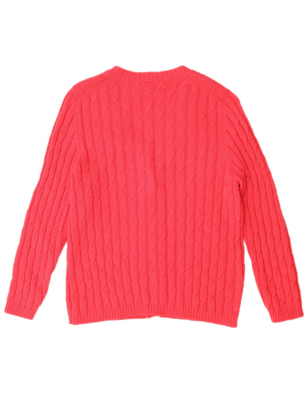 Pulover cardigan supradimensionat Vintage pentru femei UK 18 XL Roșu