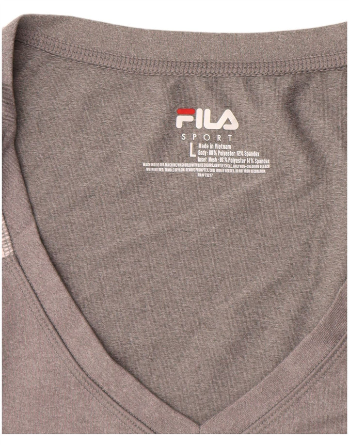 Tricou FILA pentru damă, UK 14, mare, gri Colorblock