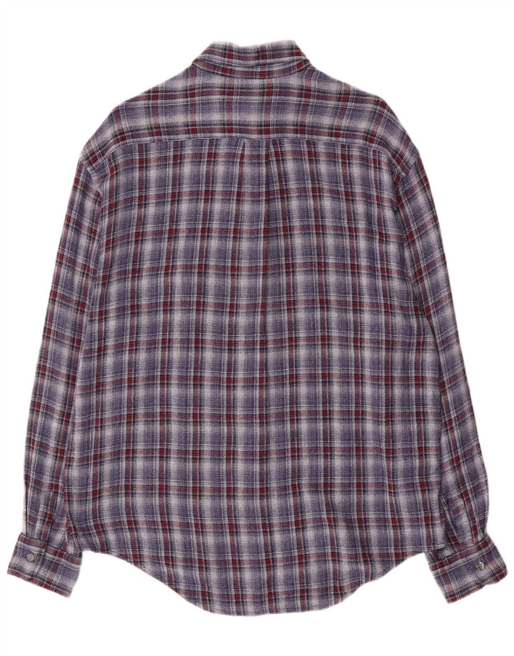 Cămașă de flanel pentru bărbați Calvin Klein Jeans, cu carouri mari, albastre
