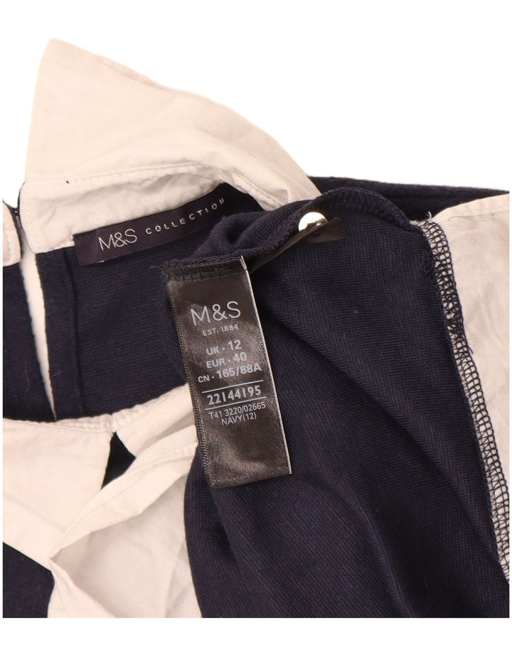 Marks & Spencer Pulover cu gât polo pentru femei UK 12 Medium Bleumarin