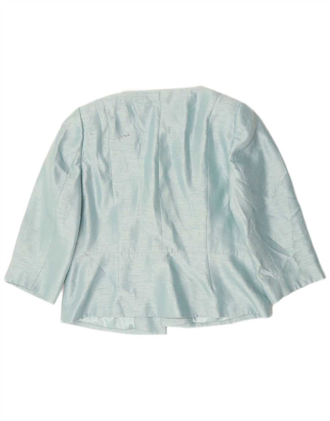 Jacques Vert Jachetă pentru femei cu mâneci 3/4 crop Blazer UK 16, mare, albastru, viscoză