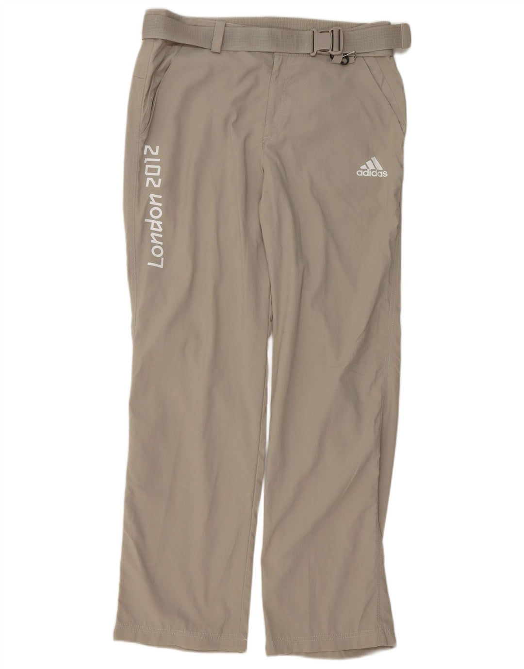 Pantaloni chino drepți cu grafic pentru bărbați Adidas Mediu L32 L32 Poliester gri
