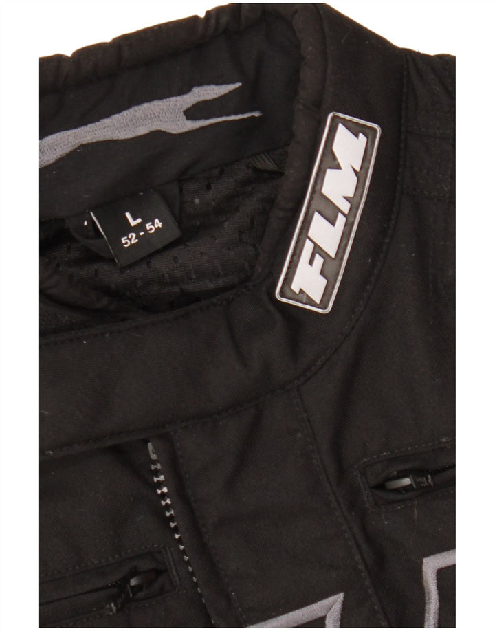 Jachetă FLM Graphic Racer pentru bărbați IT 52/54 Poliamidă neagră mare