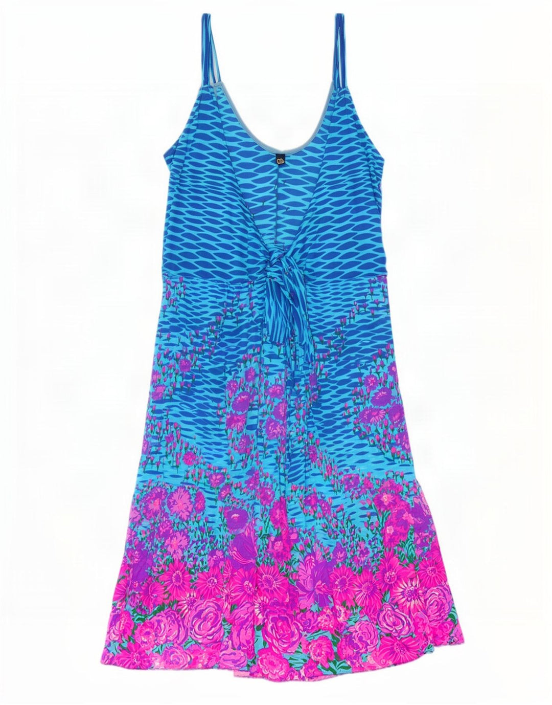 Rochie de soare Vintage pentru femei IT 46 Mare Albastru Floral