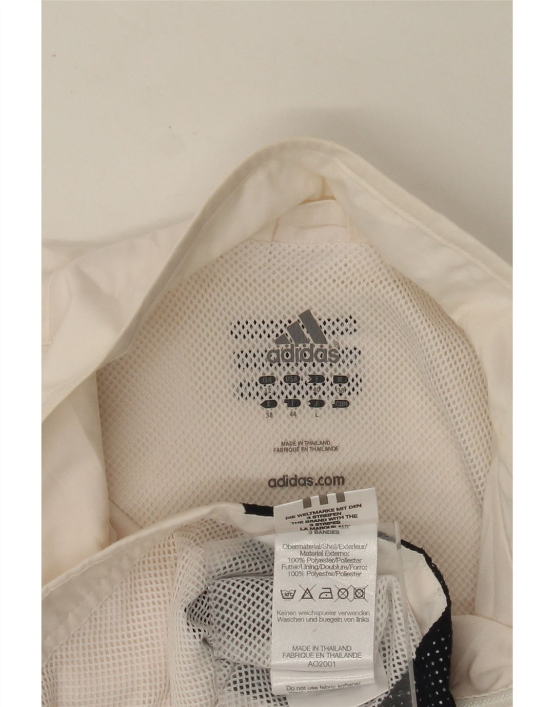 Jachetă de trening pentru femei ADIDAS UK 12 Medium White Colorblock