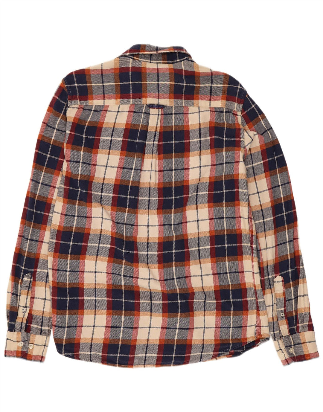 Crew Clothing Cămașă de flanel pentru bărbați, bumbac cu carouri, albastru marin mediu
