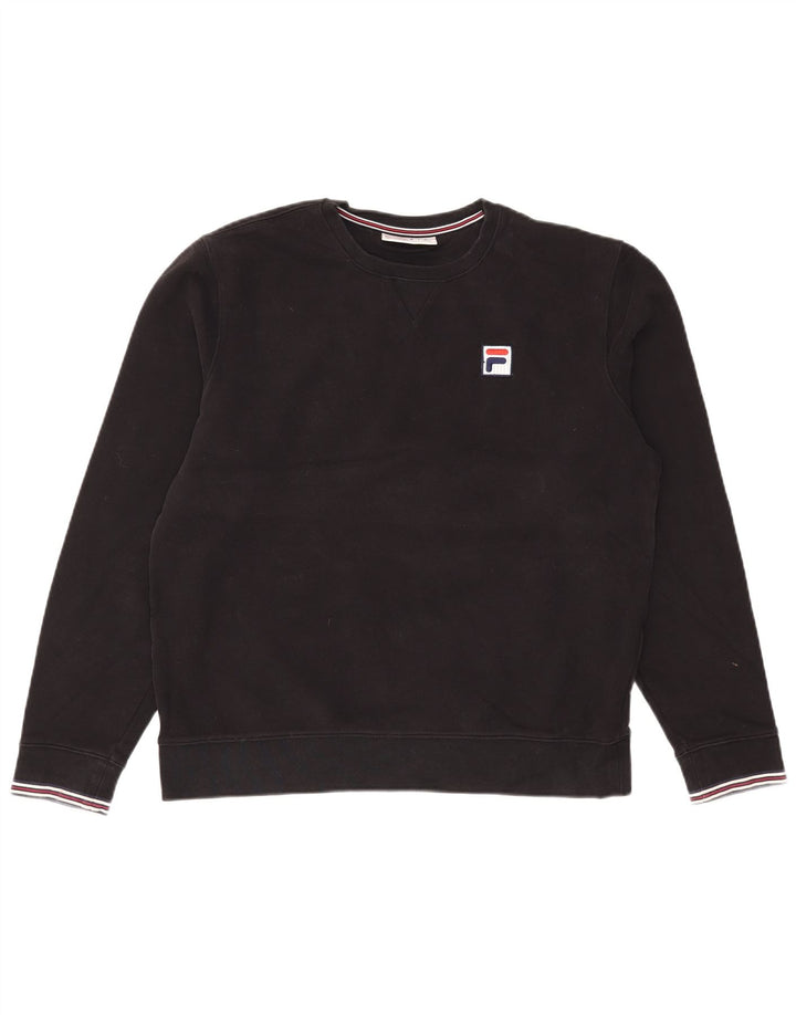 Pulover Fila Bărbați Pulover Medium Negru Bumbac
