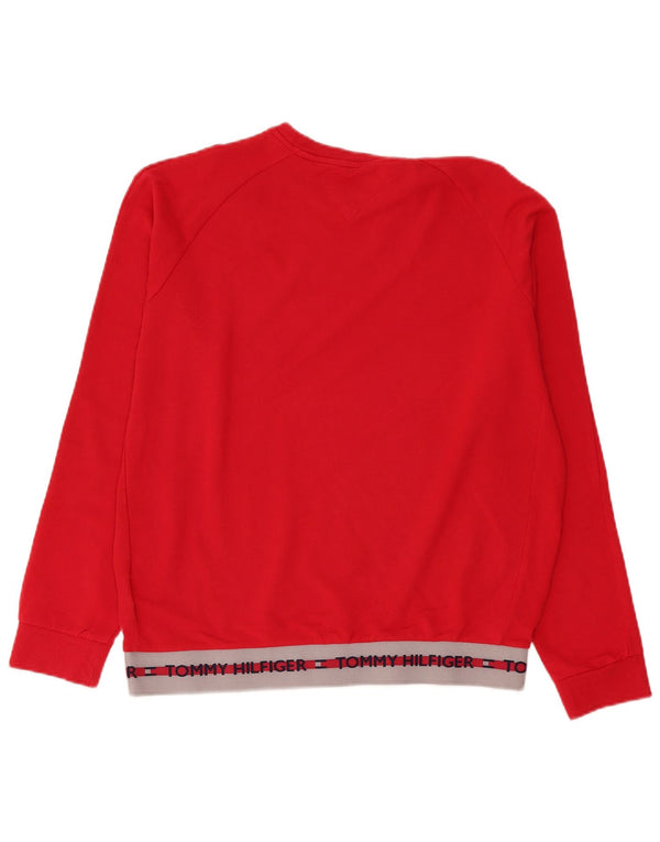 Hanorac grafic pentru bărbați Tommy Hilfiger Pulover XL, roșu, bumbac color bloc