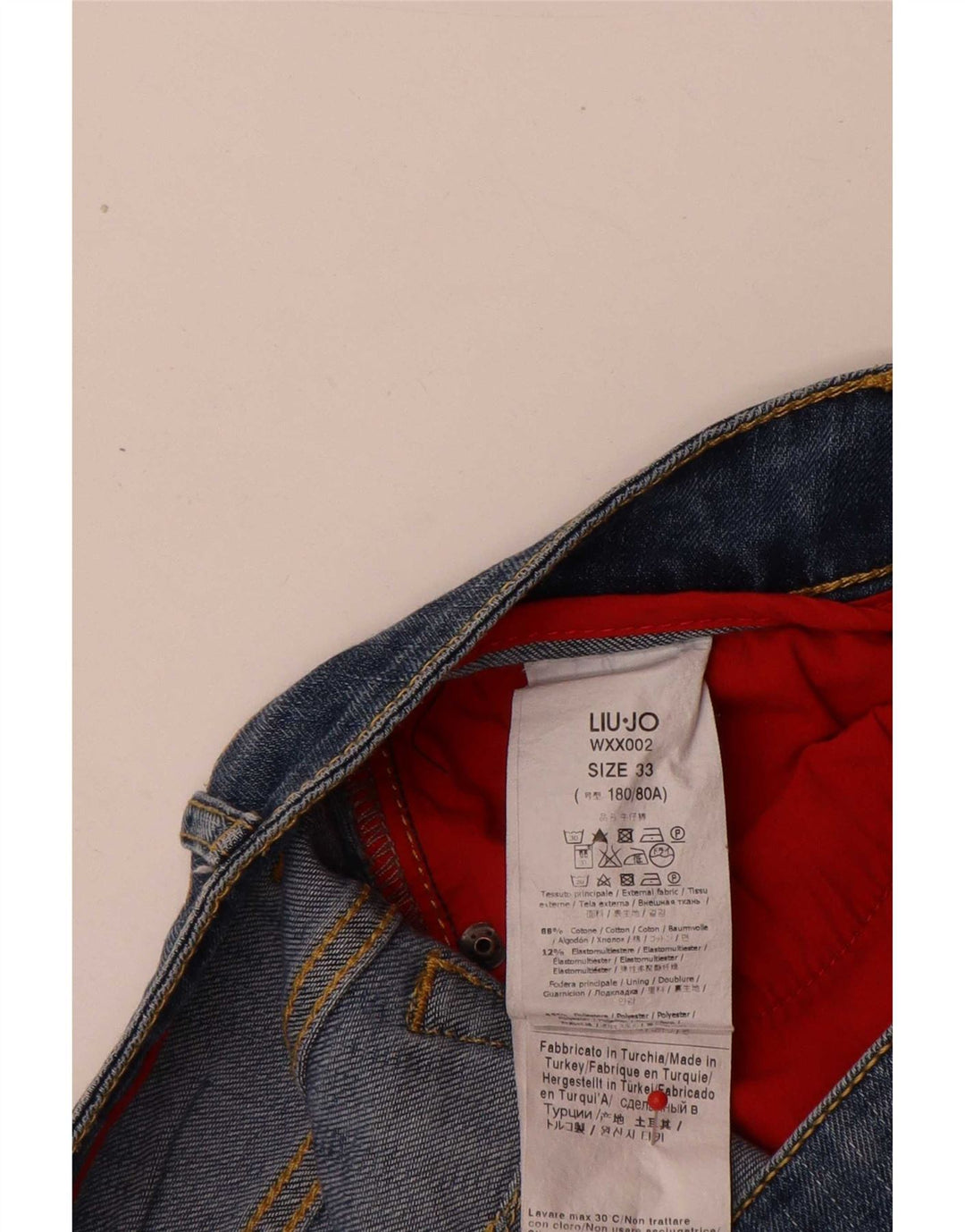 Blugi slim pentru femei Liu Jo L33 L29 albastru din bumbac