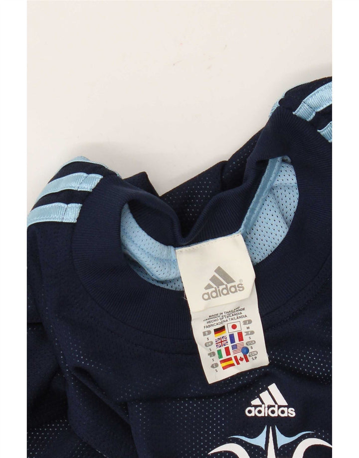 Vesta grafică pentru bărbați Adidas, mic, poliester bleumarin